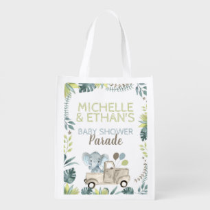Elephant Baby Shower Favor Grocery Bag
