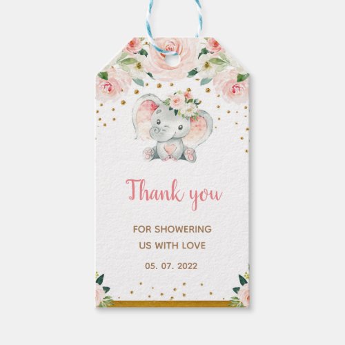 Elephant Baby Shower Favor Tags