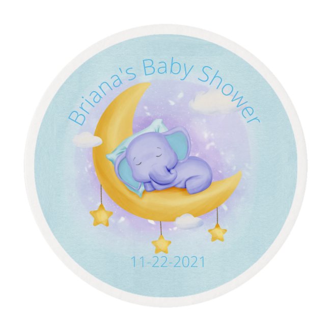 Elephant Baby Shower for a Boy in Blue