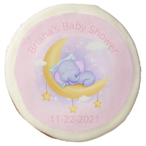 Elephant Baby Shower for a Girl in Pink Sugar Cookie