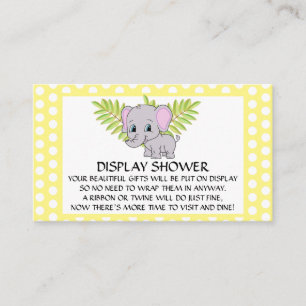 Elephant Baby Shower Gender Neutral Display Shower Enclosure Card