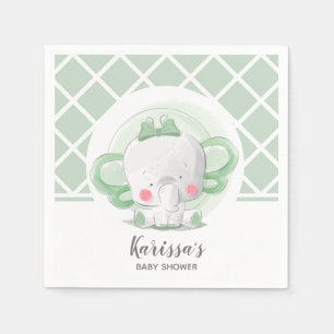 Elephant Baby Shower Gender Neutral Napkins