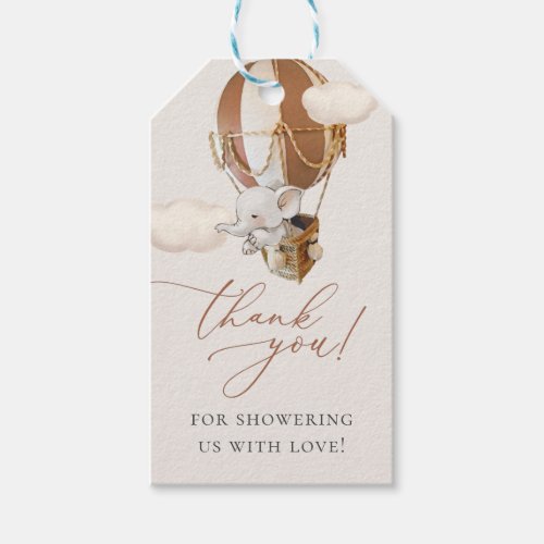 Elephant Baby Shower Gift Tags