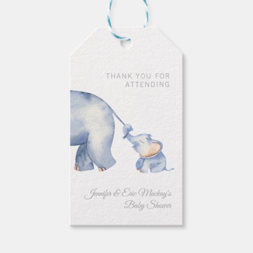 Elephant Baby Shower Gift Tags