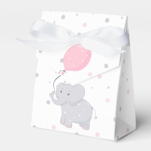 Elephant Baby Shower Girl Cute Favor Box