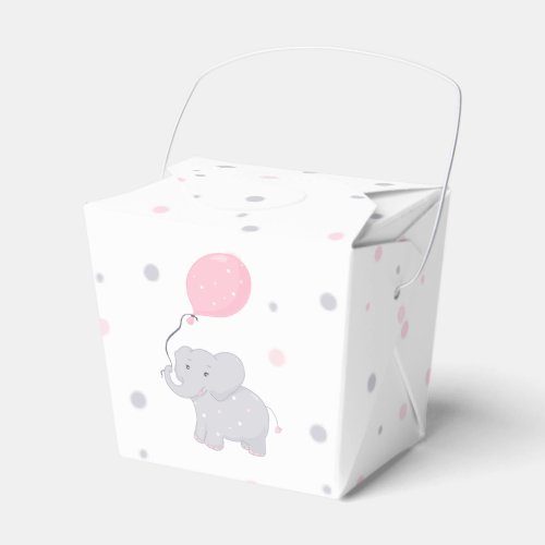 Elephant Baby Shower Girl Cute Favor Box