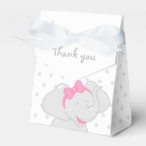 Elephant Baby Shower Girl    Favor Boxes