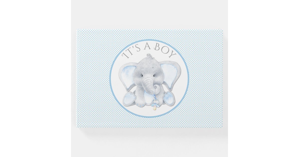 Elephant Baby Shower Guest Book | Zazzle