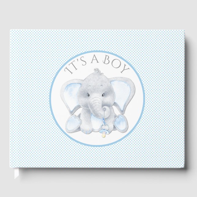 Elephant Baby Shower Guest Book (Front)