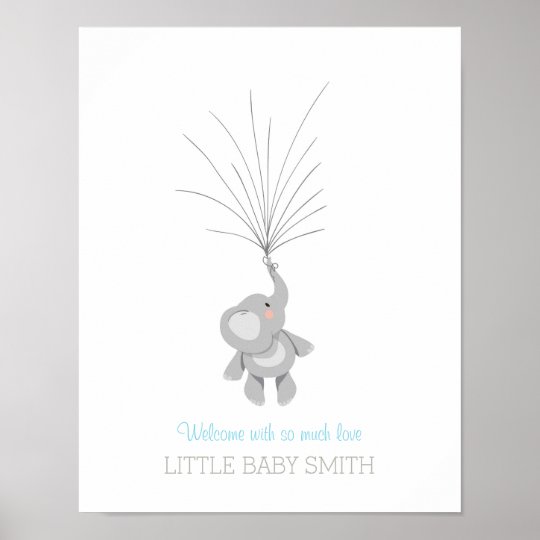 Elephant And Tree Baby Shower Guestbook Poster Guestbooks