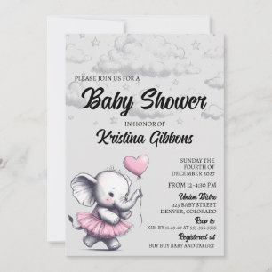 Elephant Baby Shower Invitation