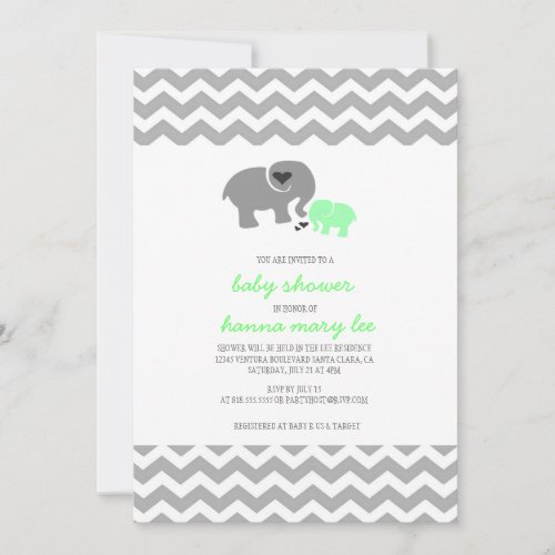 Elephant Baby Shower Invitation