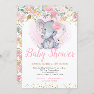 Elephant Baby Shower Invitation