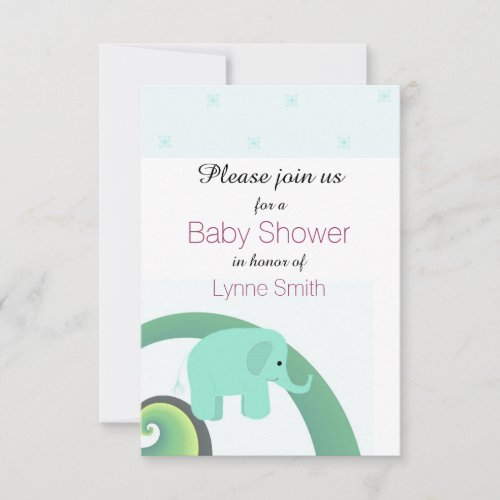 Elephant Baby Shower Invitation