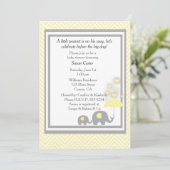 Elephant Baby Shower Invitation (Standing Front)