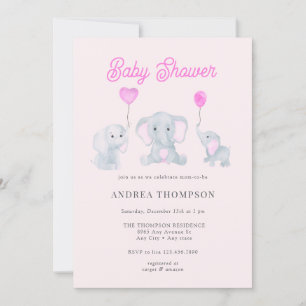 Elephant Baby Shower Invitation