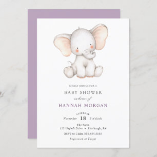 Elephant Baby Shower invitation