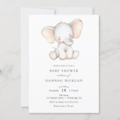 Elephant Baby Shower invitation (Front)