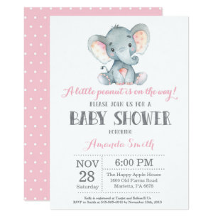 elephant baby shower evite