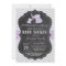 Elephant Baby Shower Invitation Purple and Gray