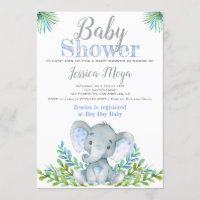 Elephant Baby Shower Invitations