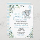 Elephant Baby Shower Invitations for a Boy (Front/Back)