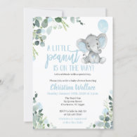 Elephant Baby Shower Invitations for a Boy