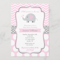 Elephant Baby Shower Invitations for Girl