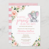 Elephant Baby Shower Invitations for Girls (Front/Back)
