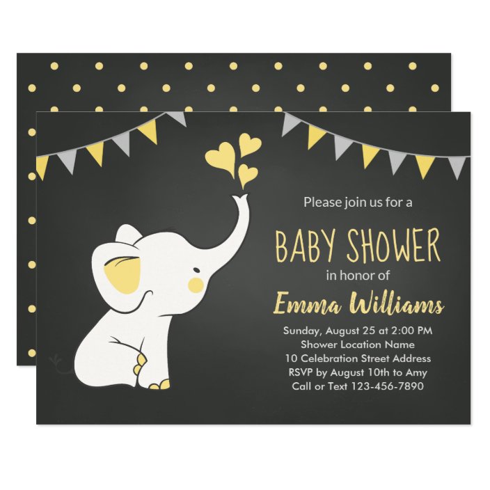 zazzle elephant baby shower invitations