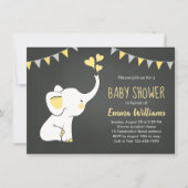 Elephant Baby Shower Invitations | Neutral (Front)