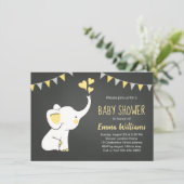 Elephant Baby Shower Invitations | Neutral (Standing Front)