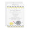 Elephant Baby Shower Invite | Yellow Gray Chevron