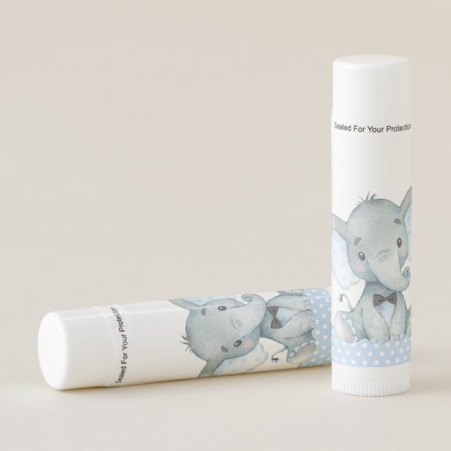 Elephant Baby Shower Lip Balm (Front)