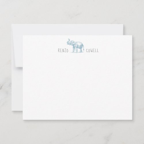 Elephant Baby Shower Note Card