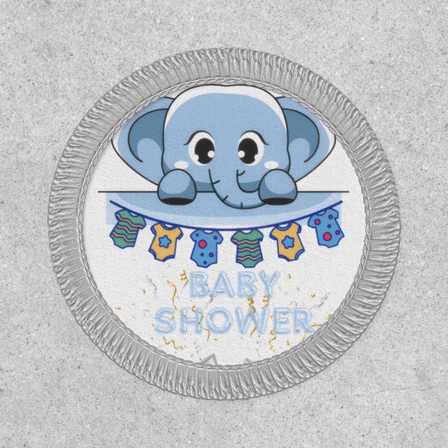 Elephant baby shower patch (Front)