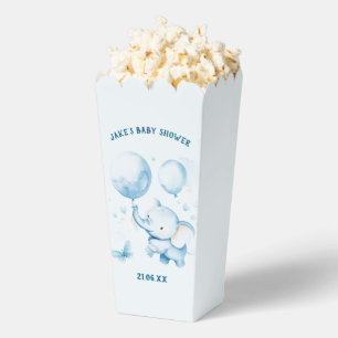Elephant Baby Shower Popcorn Favor Box
