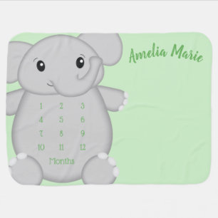 Elephant Baby Shower Safari Baby Blanket