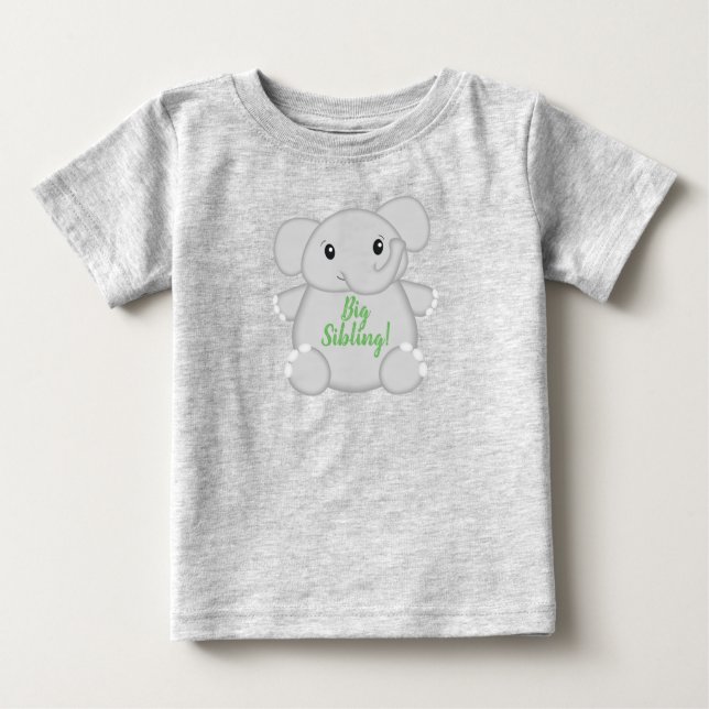 Elephant Baby Shower Safari Baby T-Shirt (Front)