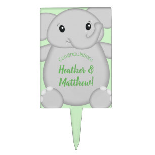 Elephant Baby Shower Safari Cake Topper
