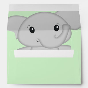 Elephant Baby Shower Safari Envelope