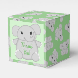 Elephant Baby Shower Safari Favor Boxes