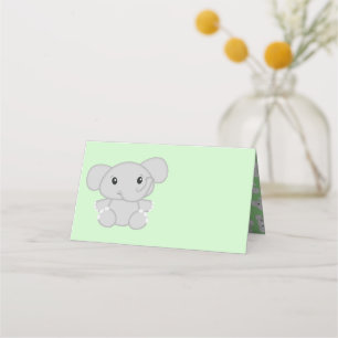 Elephant Baby Shower Safari Place Card