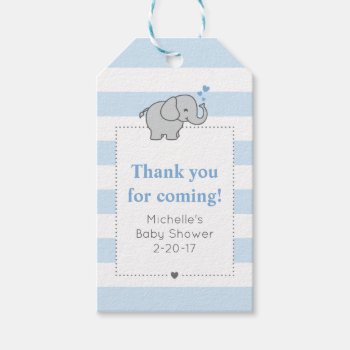 Elephant Baby Shower Tag - Boy by SipDesigns at Zazzle