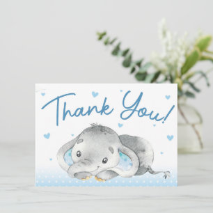 Elephant Baby Shower Thank You Card