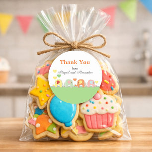 Elephant Baby Shower Thank You Classic Round Sticker