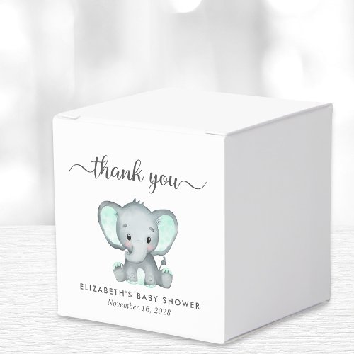 Elephant Baby Shower Thank You Favor Boxes