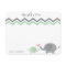 Elephant Baby Shower Thank You Green Gray Chevron