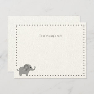 Elephant Baby Shower Thank You Note Card