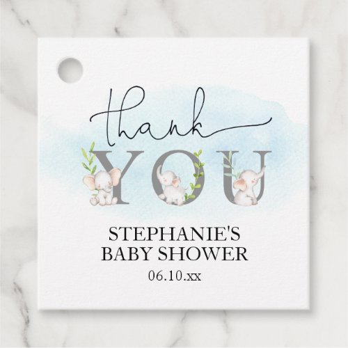 Elephant Baby Shower Thank You Party Tags